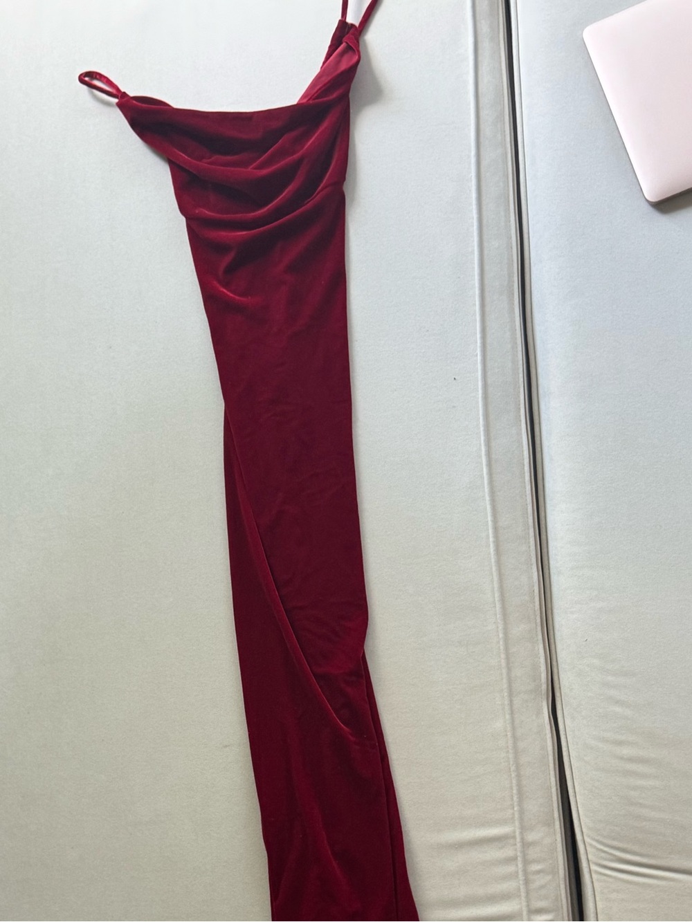 Bisou Bisou Red Velvet Slip Dress